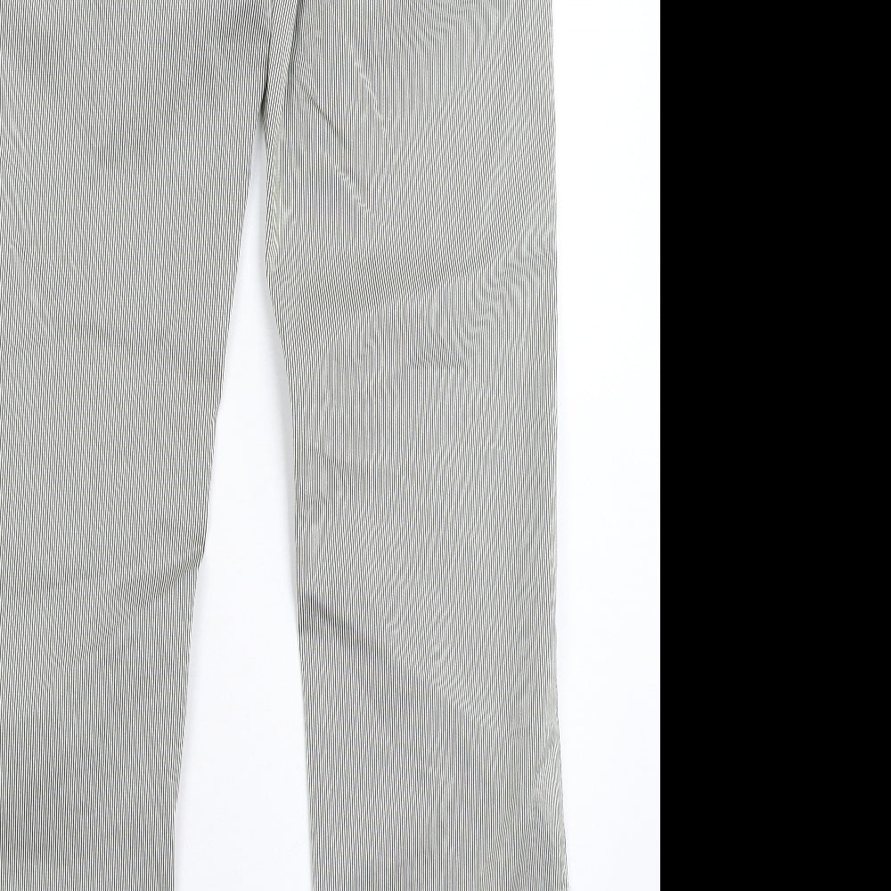 Absolu Womens Grey Striped  Trousers  Size 30 in L32 in