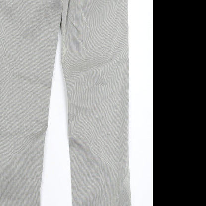 Absolu Womens Grey Striped  Trousers  Size 30 in L32 in