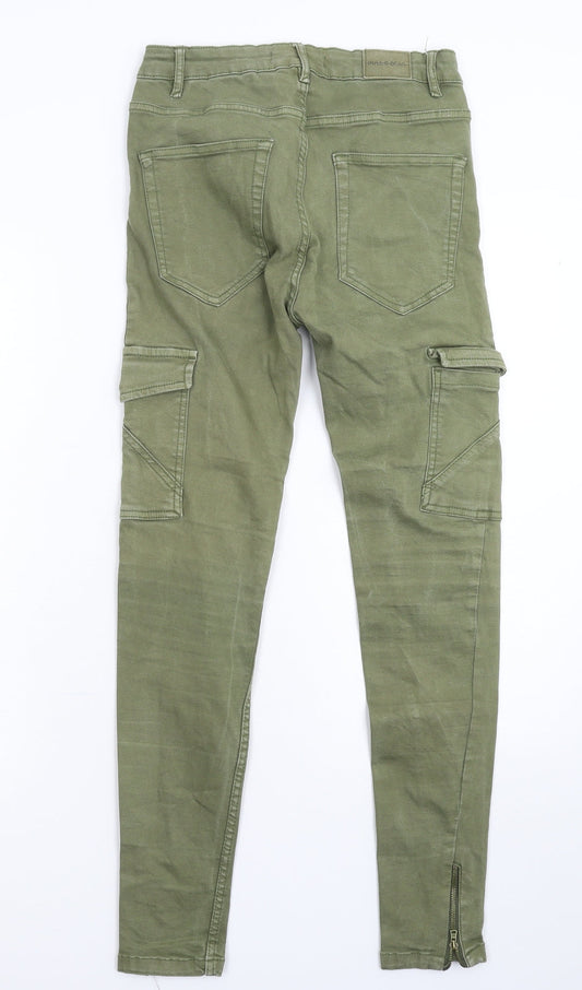 Pull&Bear Womens Green  Denim Skinny Jeans Size 26 in L26 in