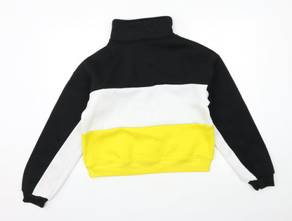 Preworn Girls Multicoloured Geometric Jersey Pullover Sweatshirt Size XL