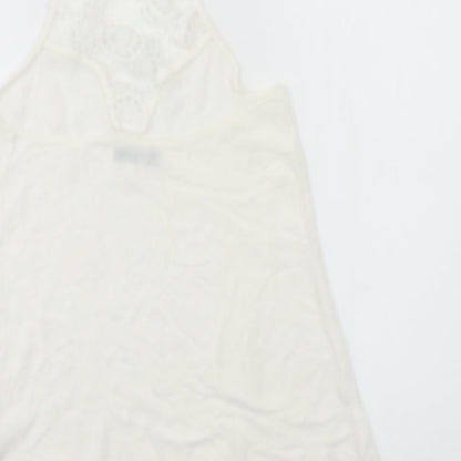Boohoo Womens White   Basic Tank Size 12
