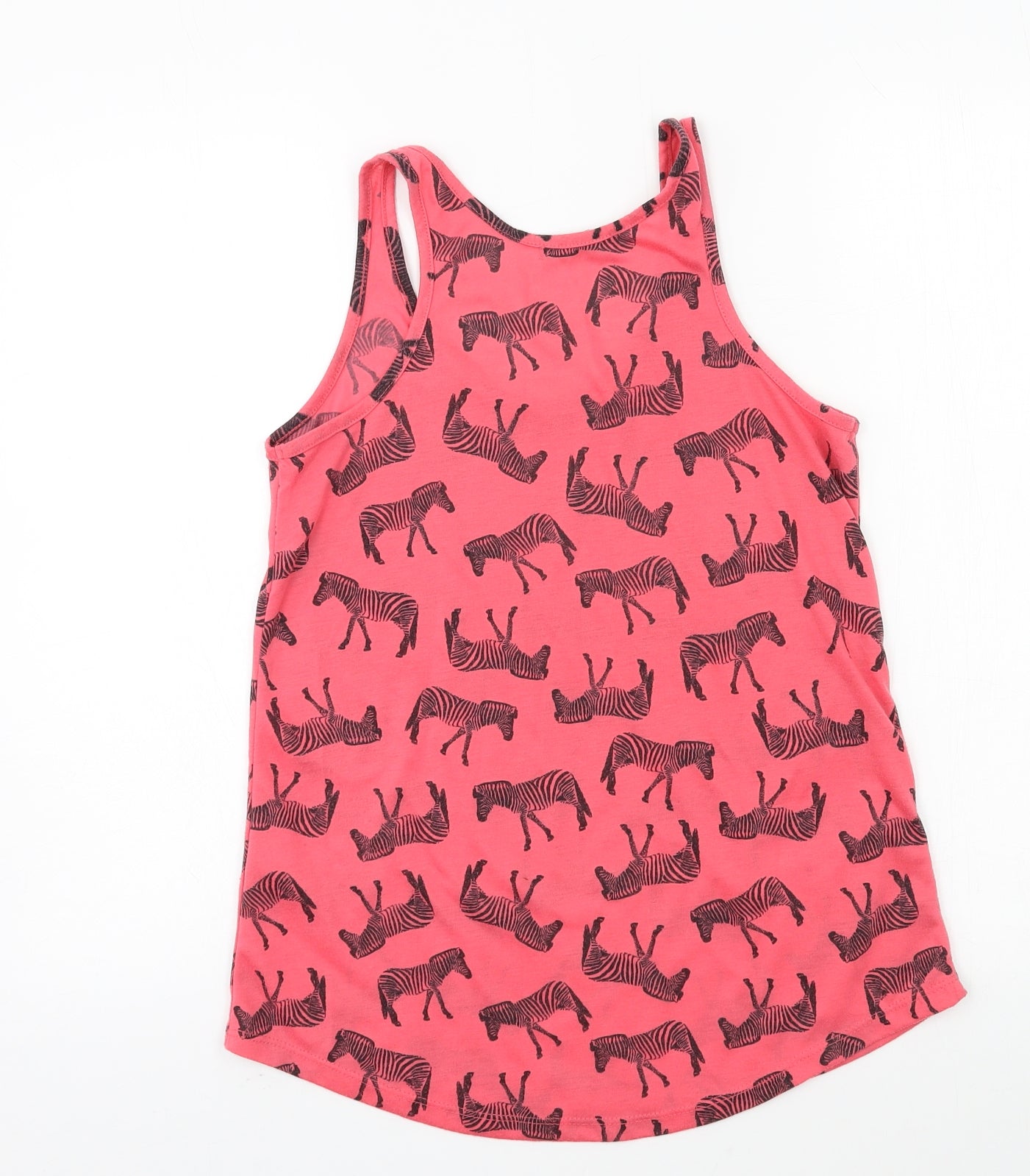 Atmosphere Womens Red Geometric Jersey Basic Tank Size 6  - Zebra
