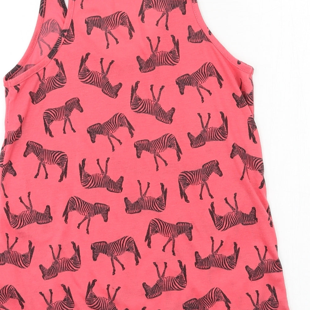 Atmosphere Womens Red Geometric Jersey Basic Tank Size 6  - Zebra