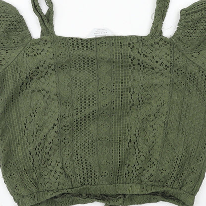 Primar Girls Green  Lace Basic T-Shirt Size 12-13 Years