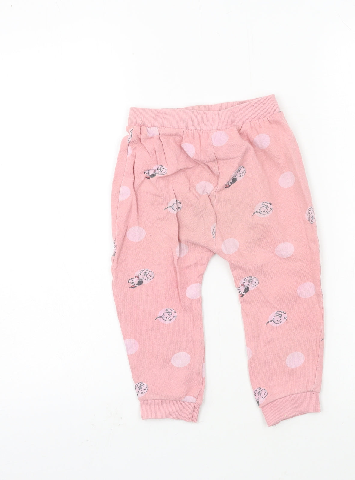 George Girls Pink Geometric Jersey Capri Pyjama Pants Size 2-3 Years  - 101 Dalmatians