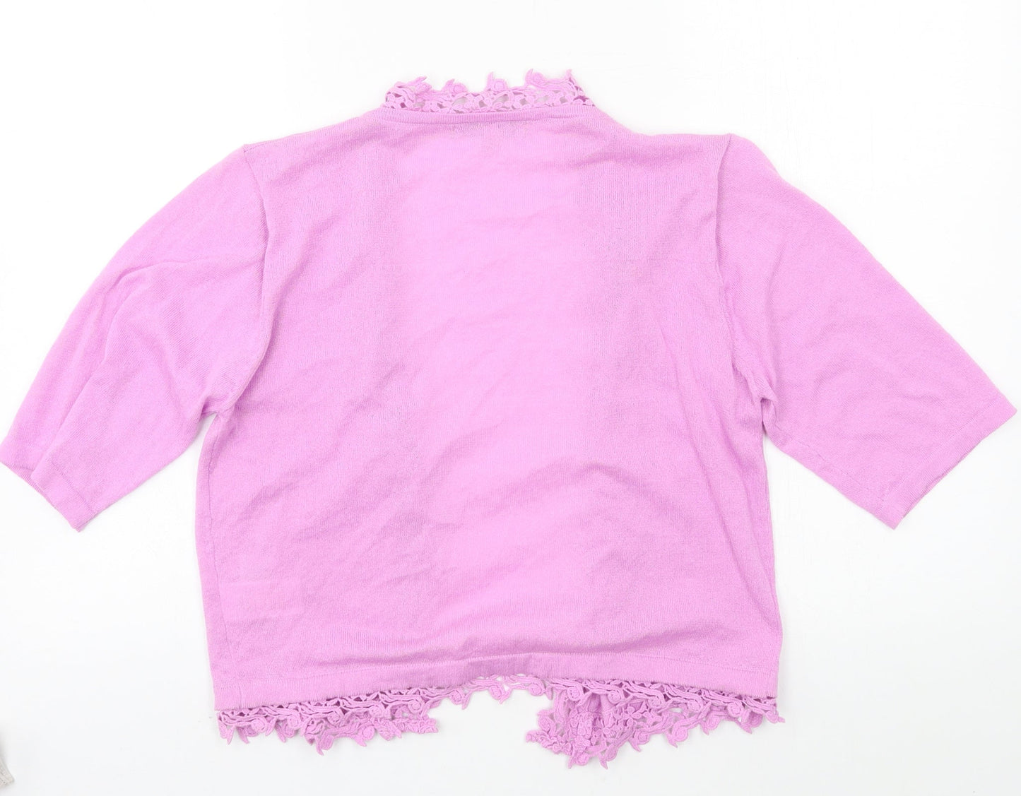 Womens UK Size 12 Peacocks Purple Cardigan Jumper
