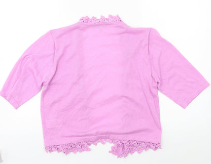 Womens UK Size 12 Peacocks Purple Cardigan Jumper