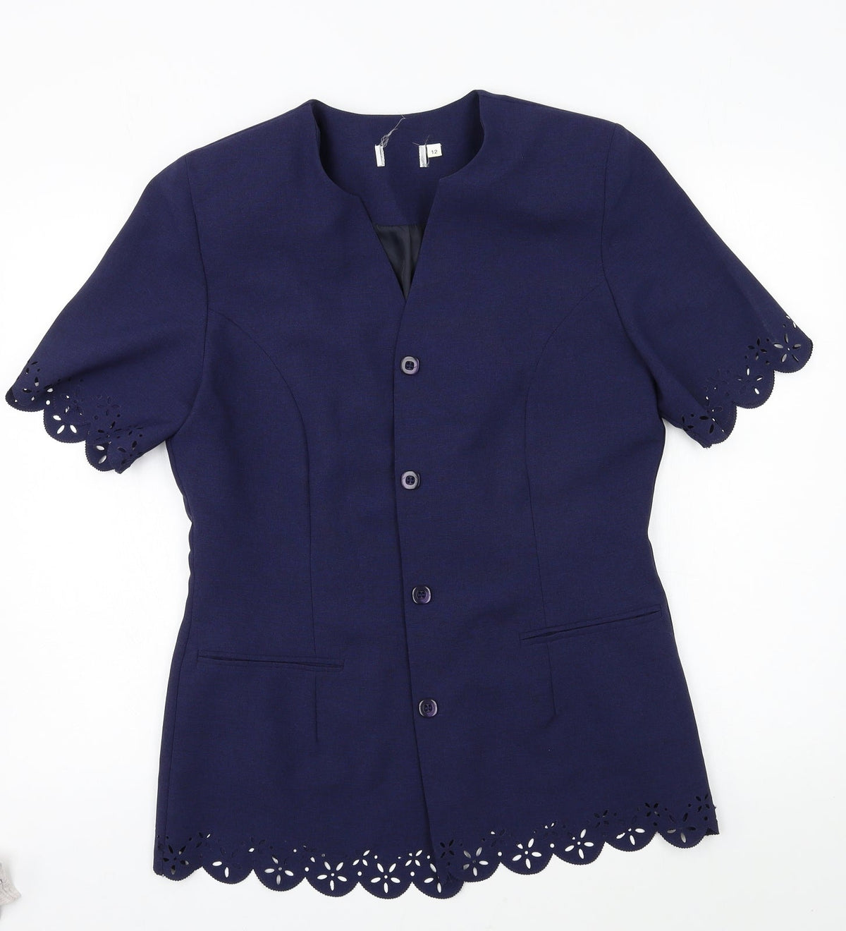 Additional front view of Prorn women’s blue jacket, size UK 12