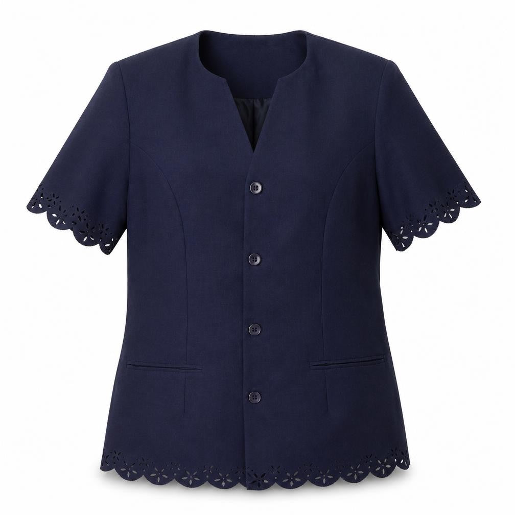 Front view of Prorn women’s blue jacket, size UK 12