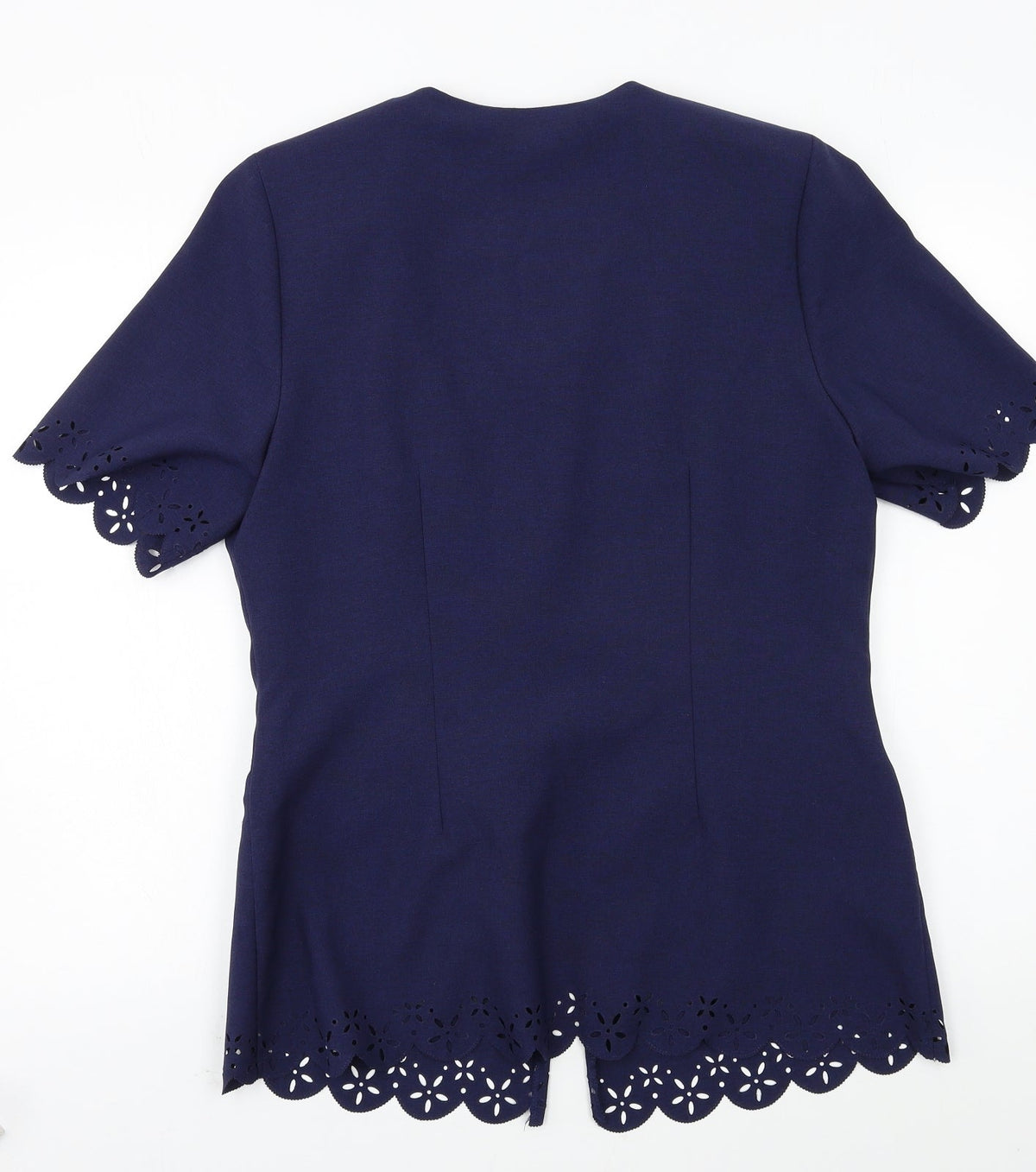 Back view of Prorn women’s blue jacket, size UK 12