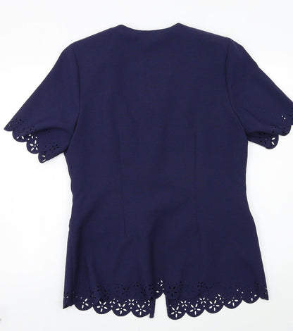 Back view of Prorn women’s blue jacket, size UK 12