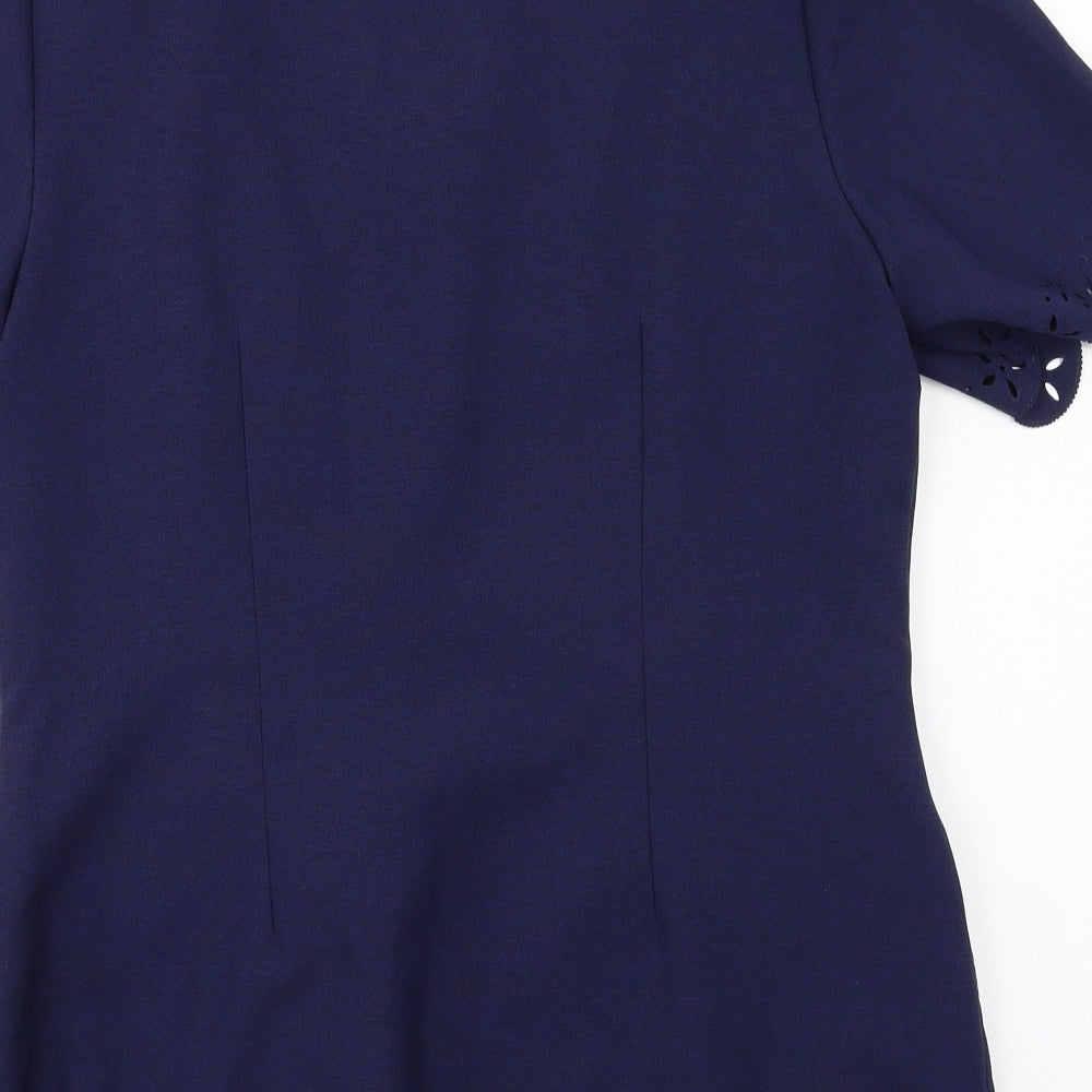 Brand and care label for Prorn women’s blue jacket, size UK 12