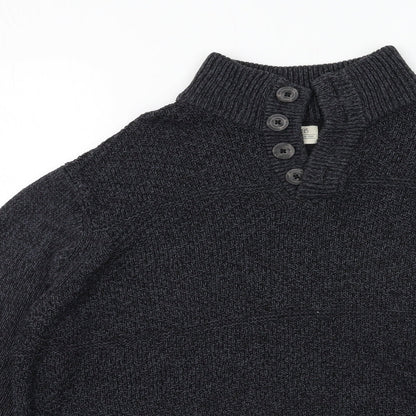 Matalan Mens Grey  Knit Pullover Jumper Size L