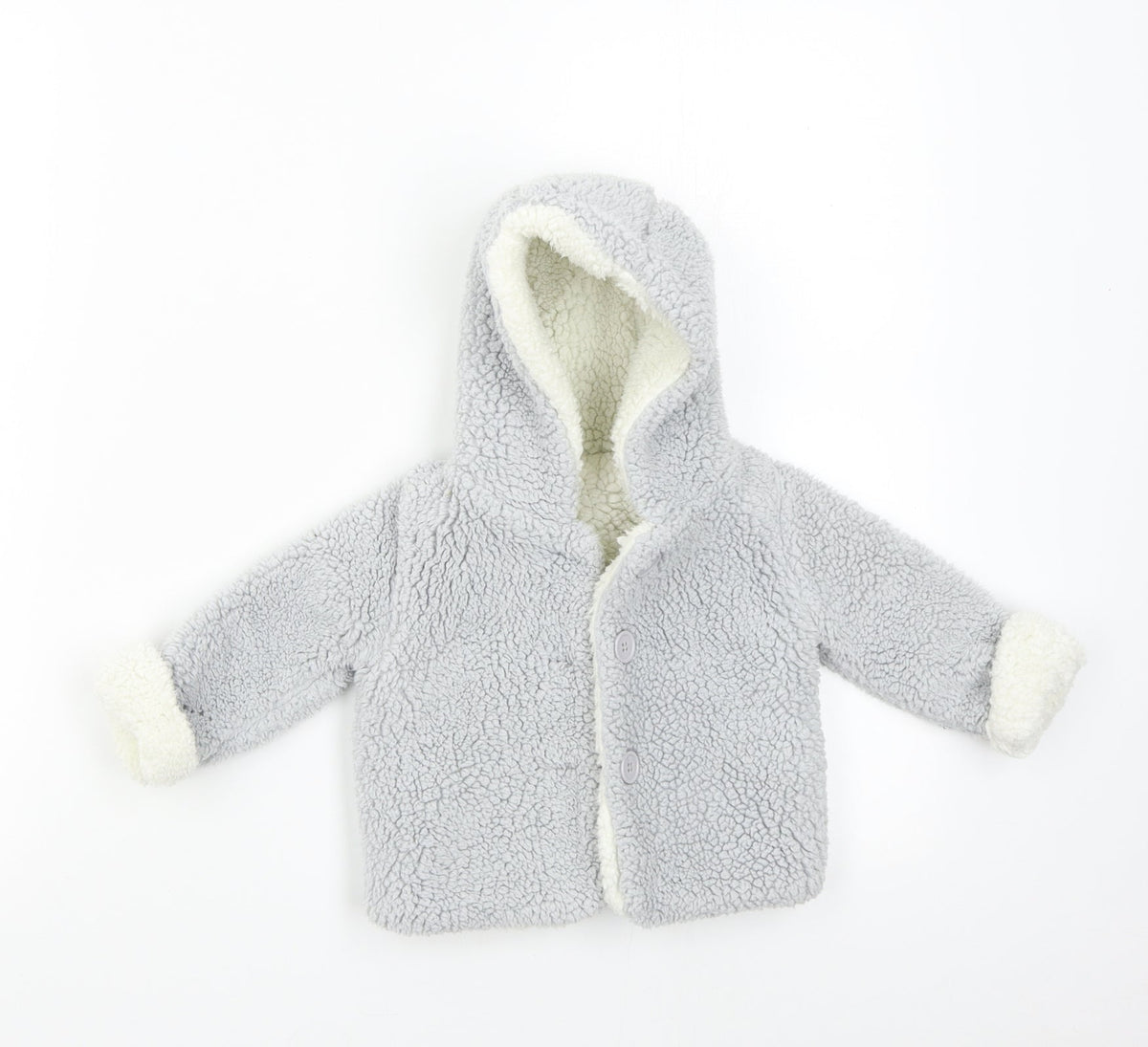 Additional front view of Matalan Baby Blue Jacket, size 6-9, Months