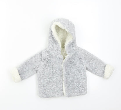 Additional front view of Matalan Baby Blue Jacket, size 6-9, Months