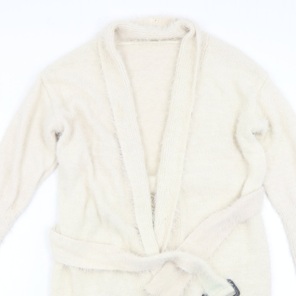 Womens UK Size M Preworn Beige Cardigan Jumper