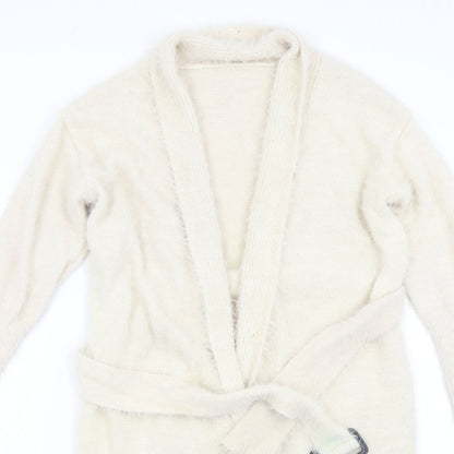 Womens UK Size M Preworn Beige Cardigan Jumper