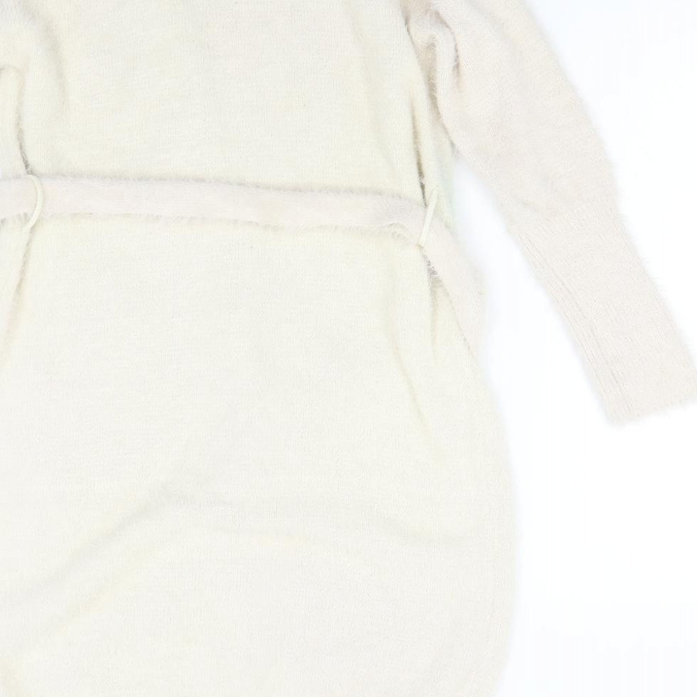 Womens UK Size M Preworn Beige Cardigan Jumper