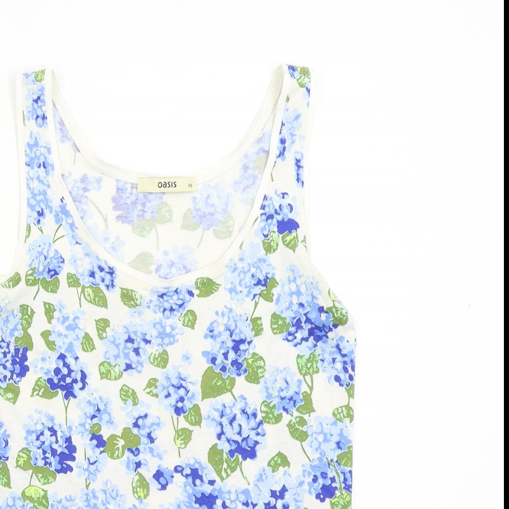 Womens UK Size XS Oasis Multicoloured Basic Tank