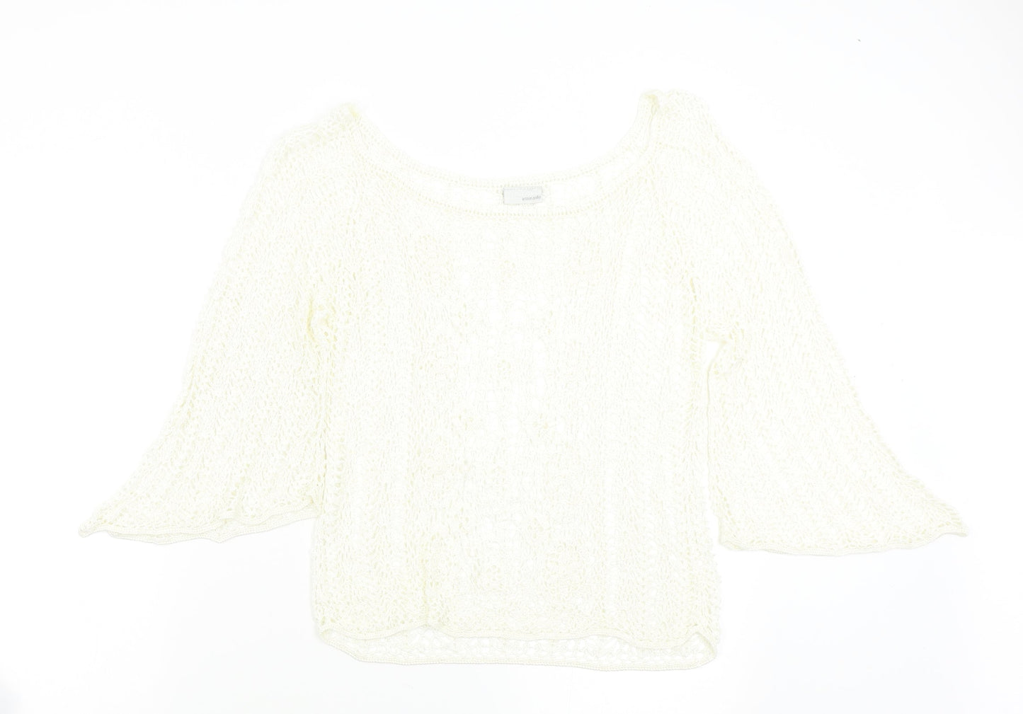 AMARANTO Womens Ivory   Pullover Jumper Size M
