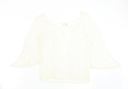 AMARANTO Womens Ivory   Pullover Jumper Size M