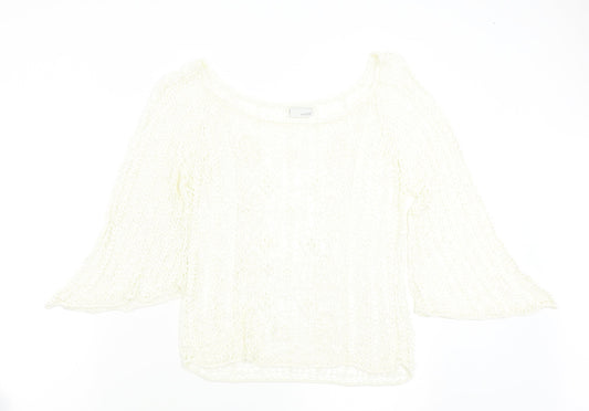AMARANTO Womens Ivory   Pullover Jumper Size M