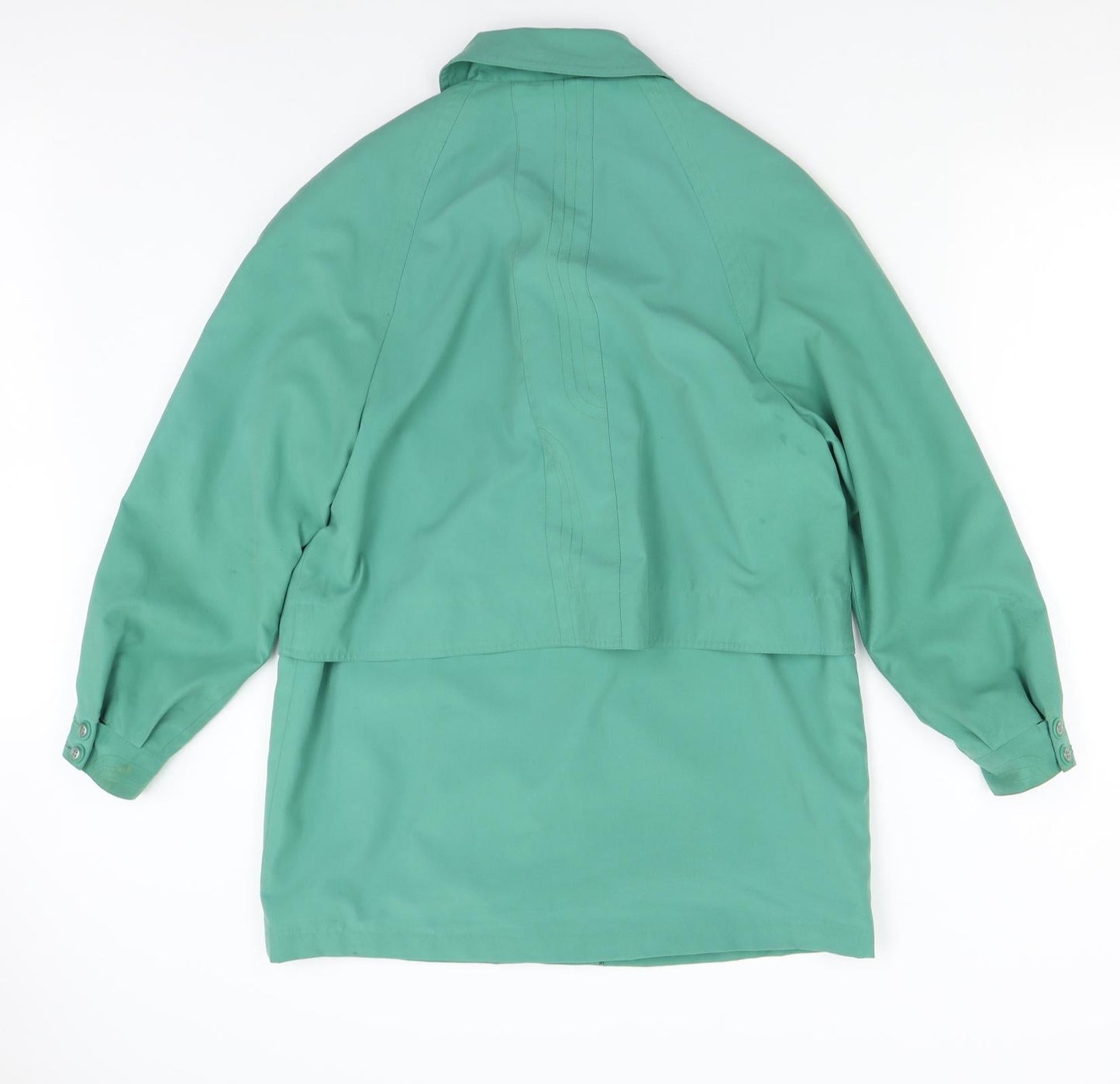 Womens UK Size M Telemac Green Overcoat