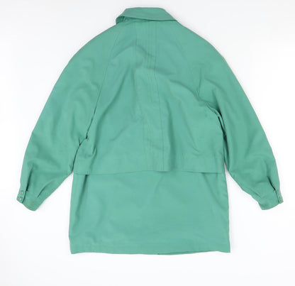 Womens UK Size M Telemac Green Overcoat