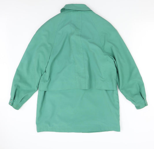 Womens UK Size M Telemac Green Overcoat
