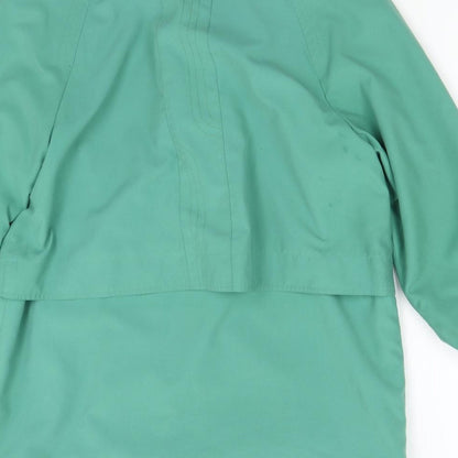 Womens UK Size M Telemac Green Overcoat
