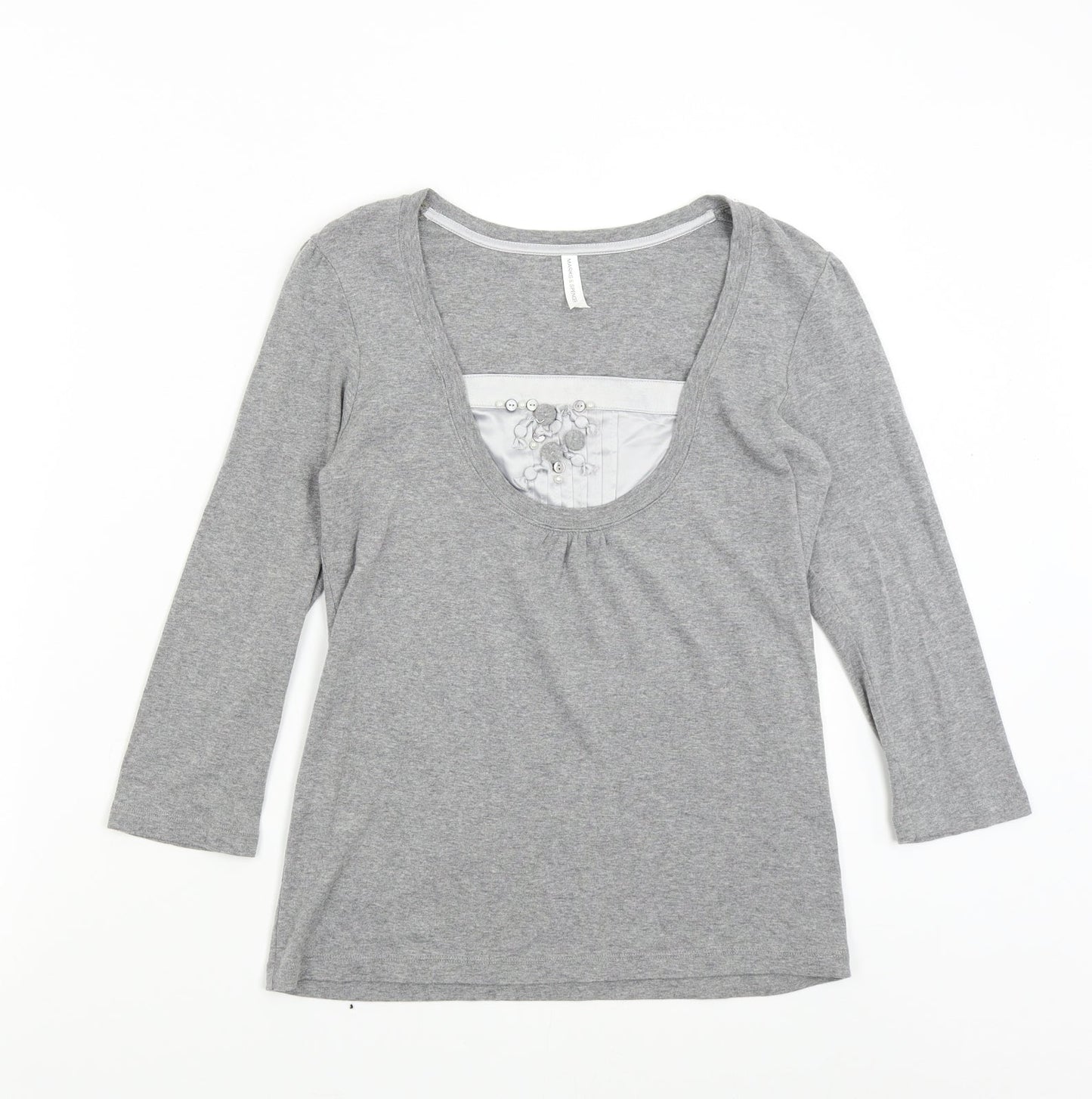 M&S Womens Grey   Basic T-Shirt Size 12