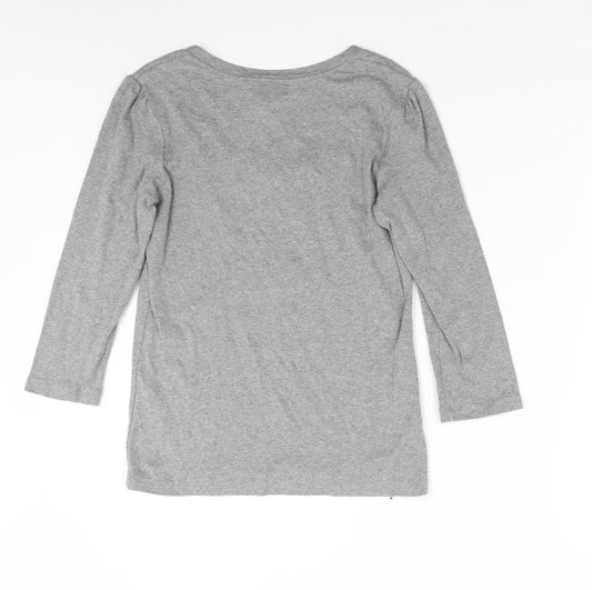 M&S Womens Grey   Basic T-Shirt Size 12