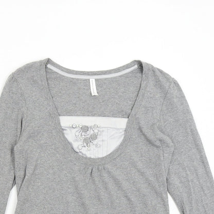 M&S Womens Grey   Basic T-Shirt Size 12