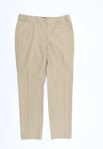 Savoir Womens Beige   Trousers  Size 14 L29 in