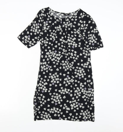 F&F Womens Black Floral  Shift  Size 8