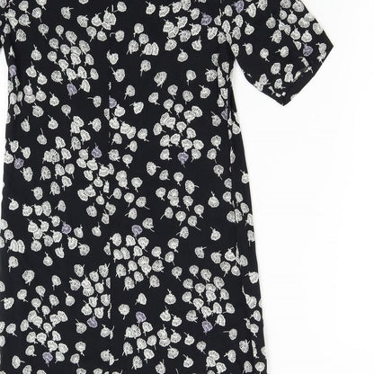 F&F Womens Black Floral  Shift  Size 8