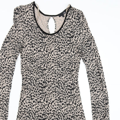 NEXT Womens Brown Animal Print  Fit & Flare  Size 8