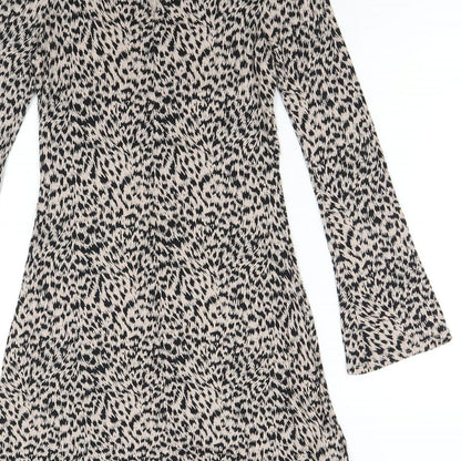 NEXT Womens Brown Animal Print  Fit & Flare  Size 8