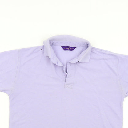 Henbury Mens Purple    Polo Size M