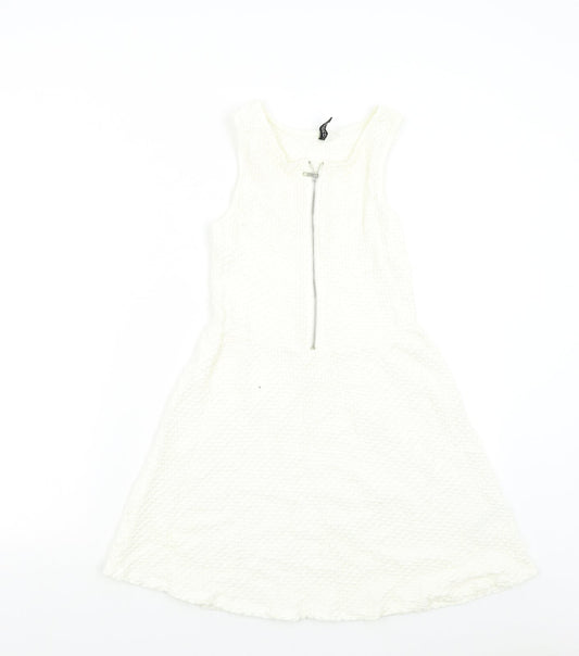 H&M Womens White   Fit & Flare  Size S