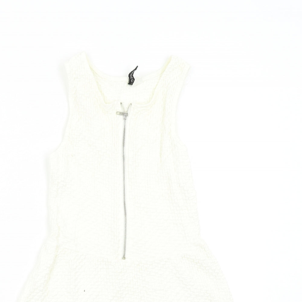 H&M Womens White   Fit & Flare  Size S