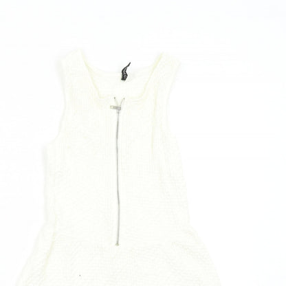 H&M Womens White   Fit & Flare  Size S