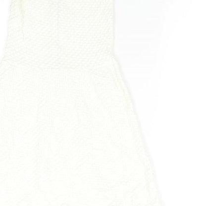 H&M Womens White   Fit & Flare  Size S