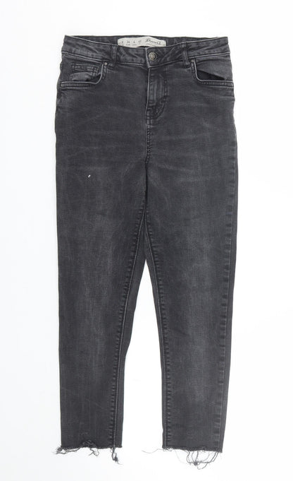 Denim co Womens Black  Denim Skinny Jeans Size 8 L21 in