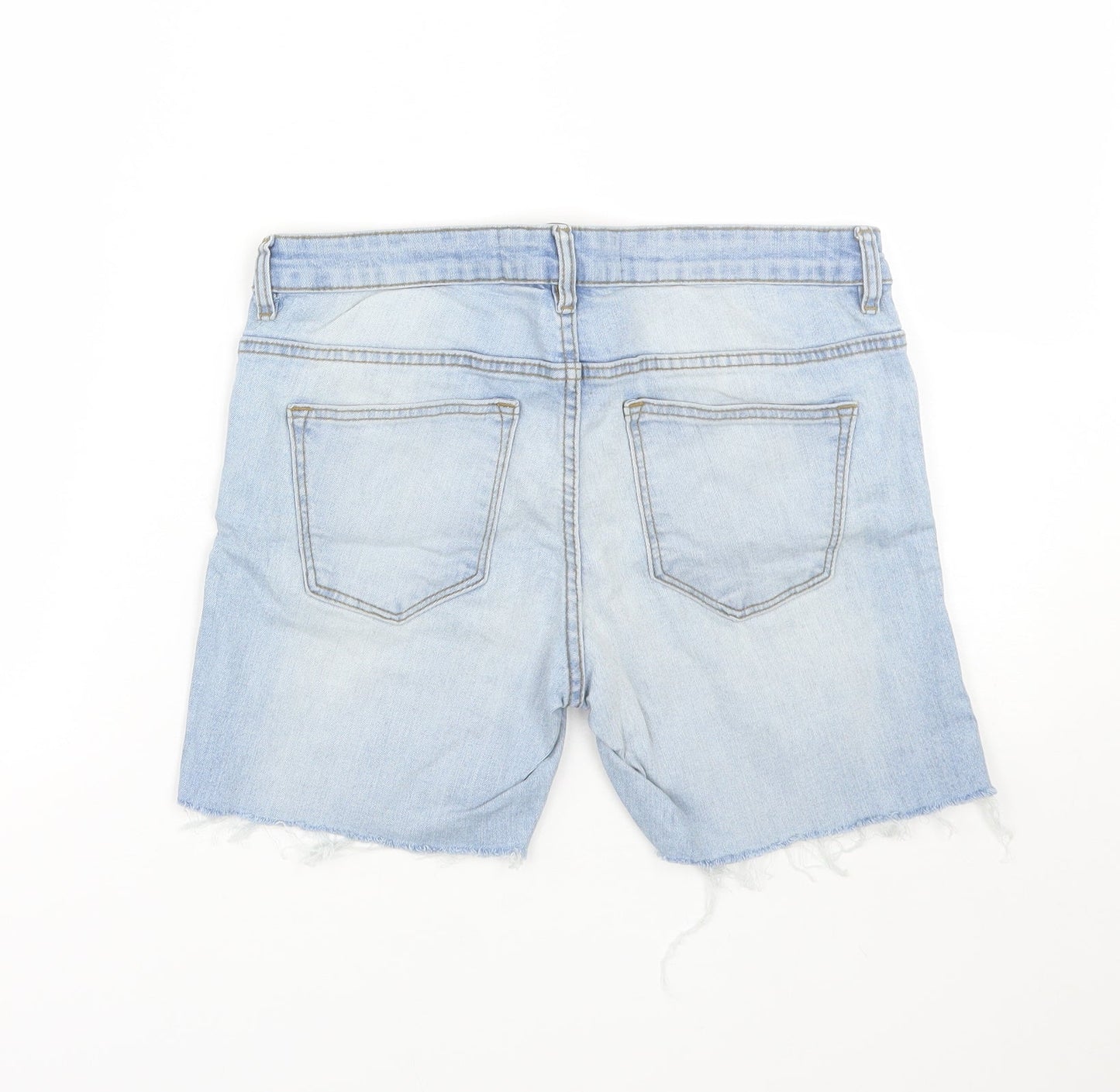 G Chillin Womens Blue  Denim Cut-Off Shorts Size 38