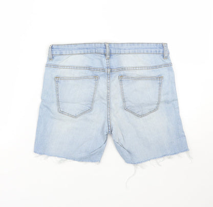 G Chillin Womens Blue  Denim Cut-Off Shorts Size 38