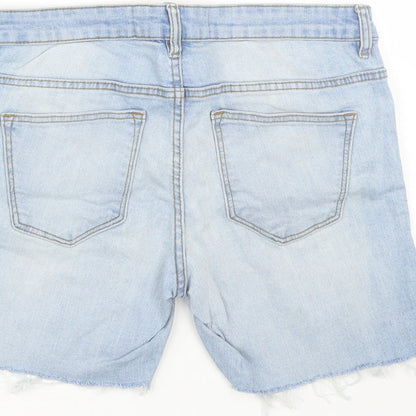 G Chillin Womens Blue  Denim Cut-Off Shorts Size 38