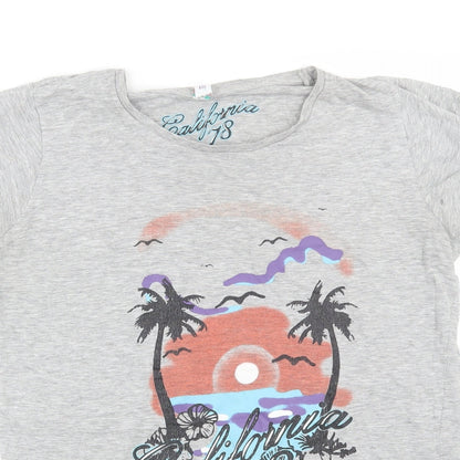 Denim co Womens Grey   Basic T-Shirt Size 12