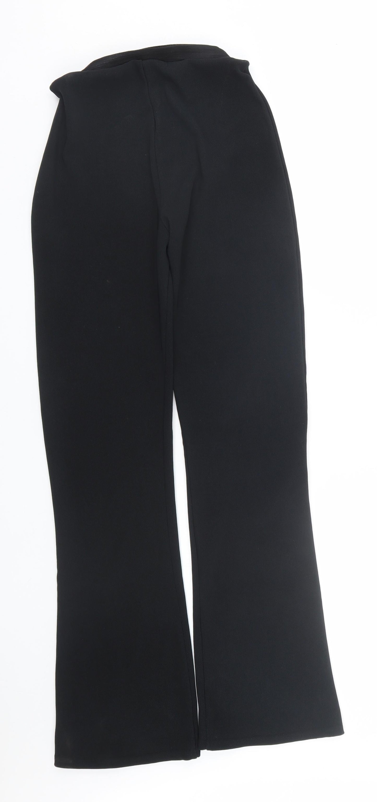 Womens UK Size M Preworn Regular Fit Capri Black Trousers
