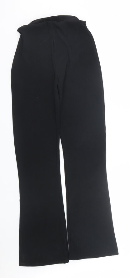 Womens UK Size M Preworn Regular Fit Capri Black Trousers